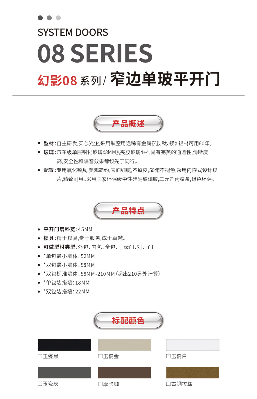 必发88铝合金平开门