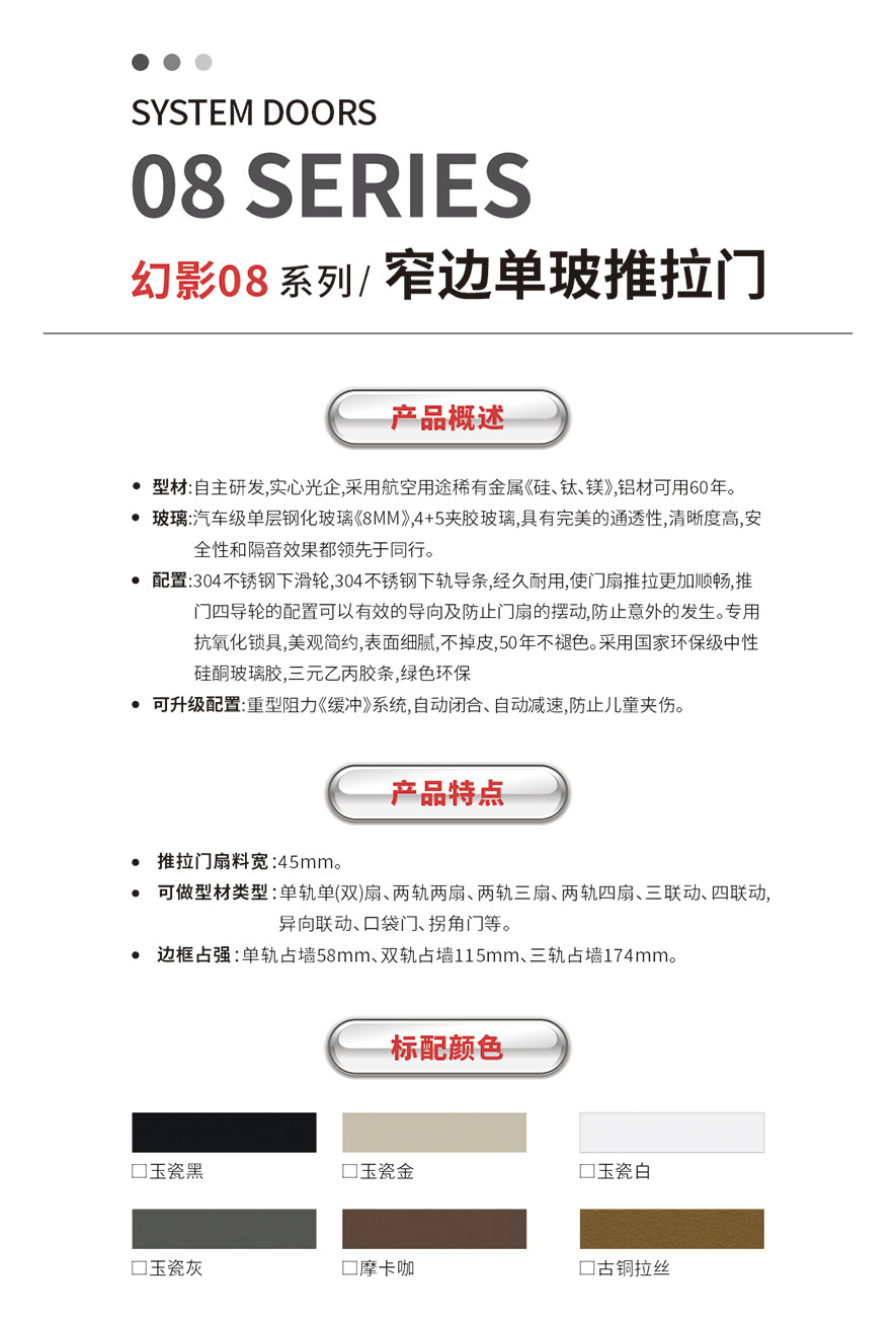 必发88铝合金推拉门